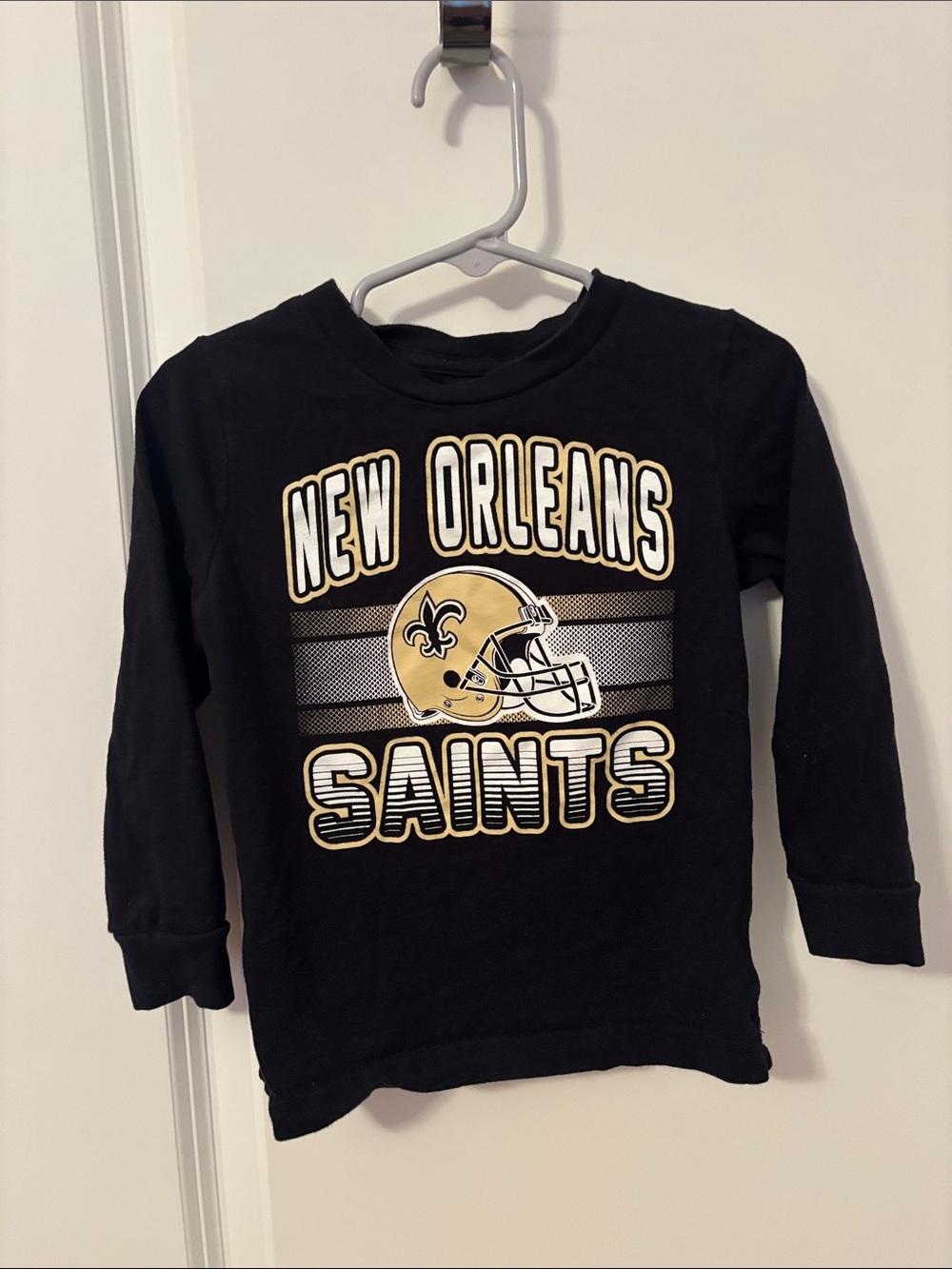 Saints Kids Long-Sleeve Tee - Black & Gold
